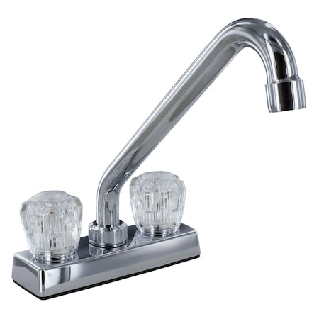 Valterra LEDGE FAUCET, 4IN HI-RISE TUBULAR, 2 KNOB, PLASTIC, CHROME PF211304